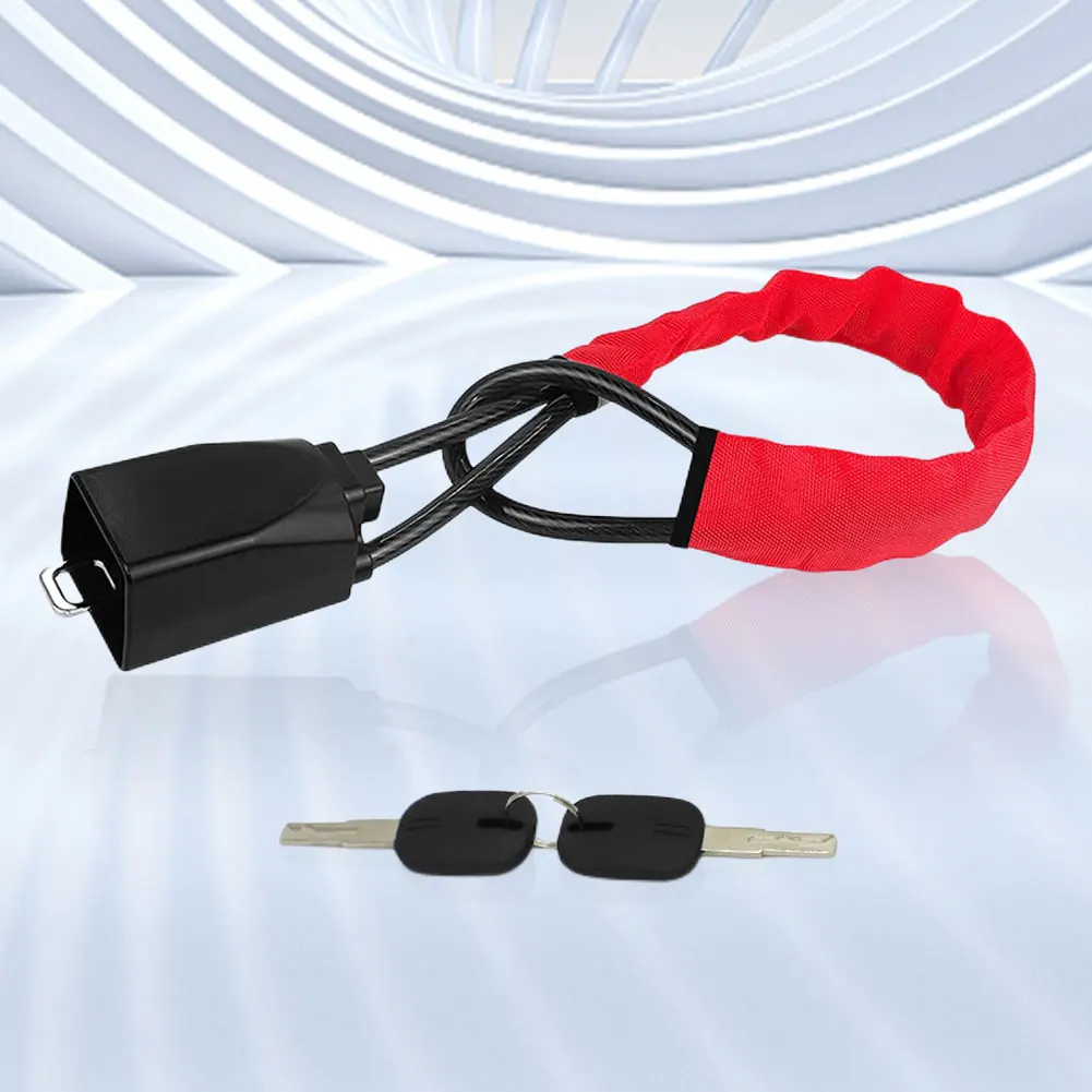 Universal Anti Theft Lock Steel Cable Auto Snap Locks Steering Wheel Latch Lock for Cars SUV for Auto Vehicle