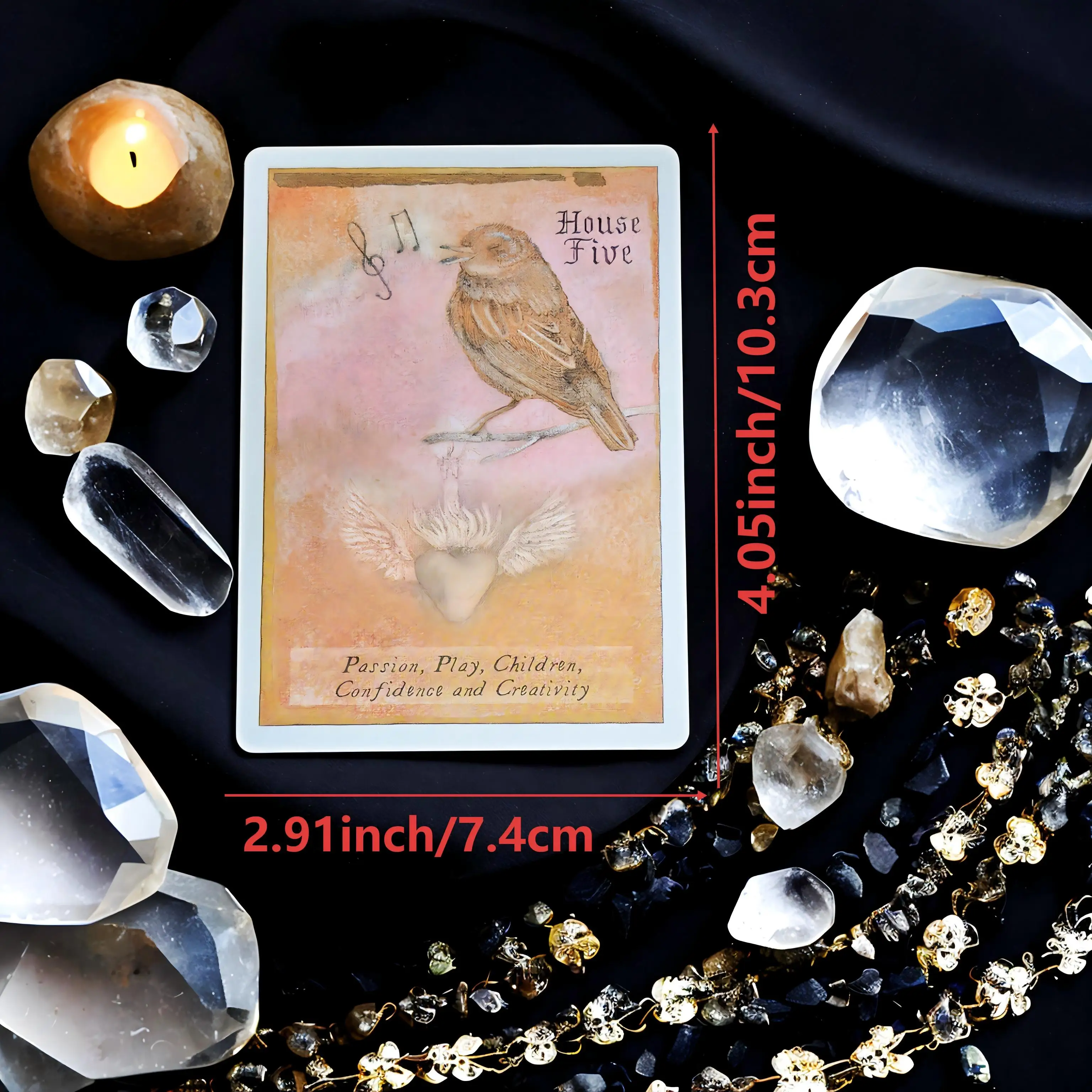 السماوية الهيئات علم التنجيم أوراكل سطح السفينة: 51 بطاقة مع الكواكب، زودياك، البيوت، الجوانب الكبرى 10.4*7.3 سم