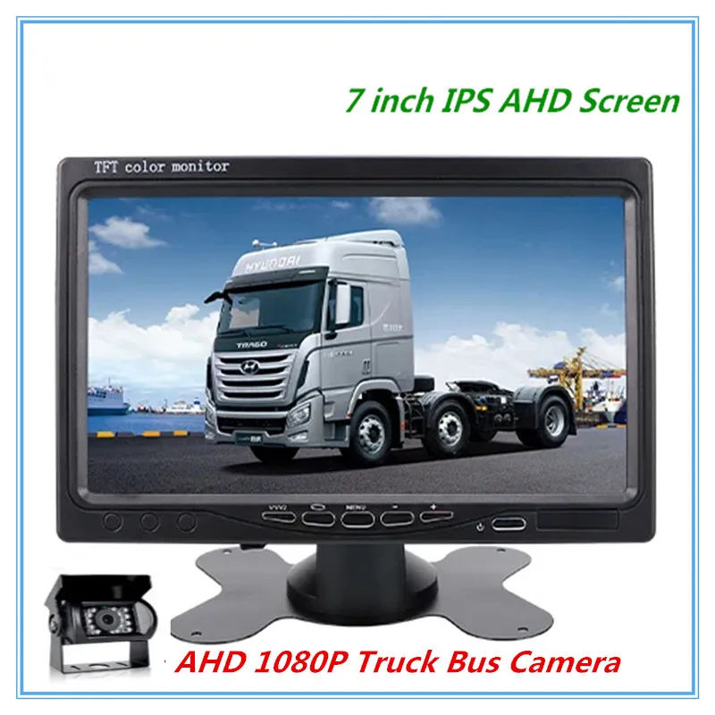 

HD 7" IPS Screen 1920*1080P AHD Car Monitor With IR Starlight Night Vision Car Rear View AHD Vehicle Camera For Bus Truck