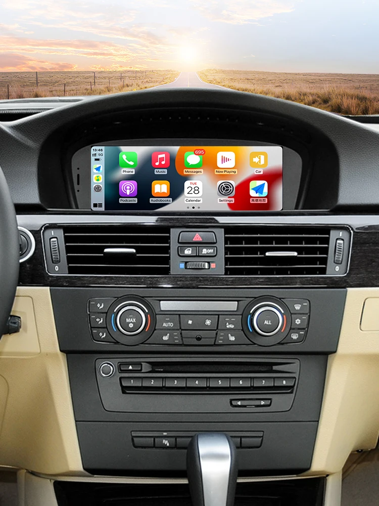 8,8 inch Linux autoradio voor BMW E60 E61 E90 E91 CCC CIC draadloze CarPlay Android Auto multimediaspeler BT auto video carplayers - afbeelding 2