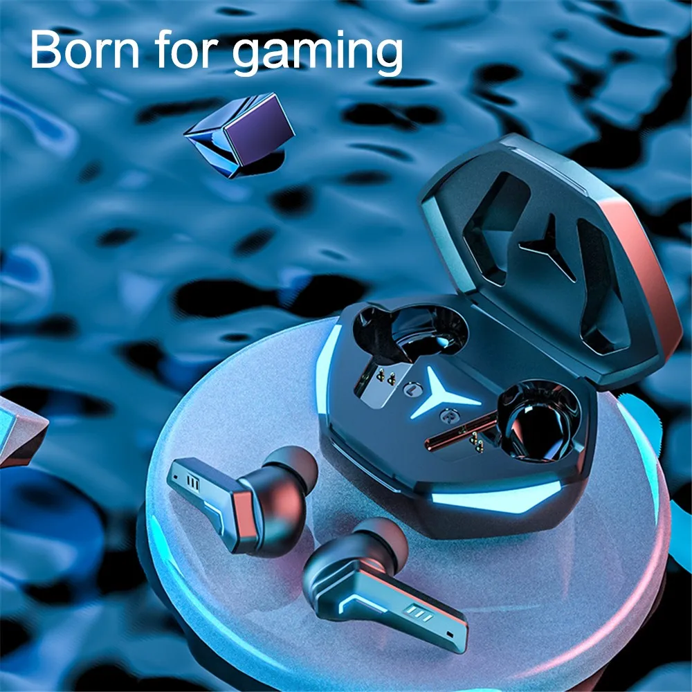 سماعة أذن بلوتوث TWS مع ميكروفون ، محول USB ، سماعة أذن لاسلكية للألعاب ، تأثير ضوء LED ، سماعة إلغاء الضوضاء للتلفزيون ، الهاتف المحمول