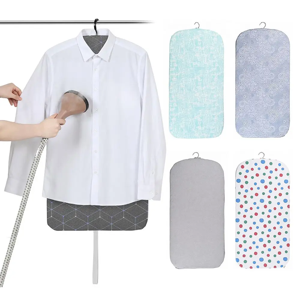 New Cotton Ironing Board Pad Heat Resistant Over Door Steamer Pad Wall Mounted Pointed Head Ironing Board Cover Laundry Room