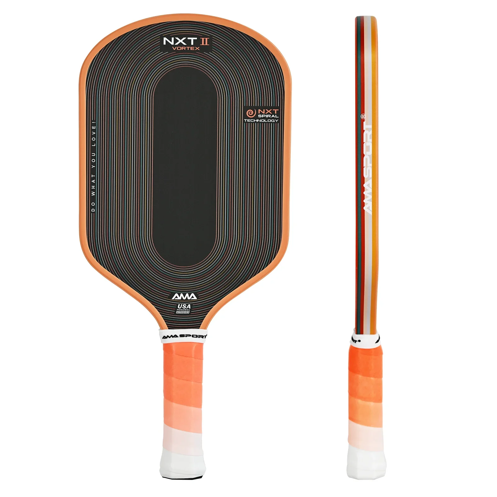New Arrival High-tech RTS Rainbow Eye-catching Pickleball Paddle 16MM Thick Elongated Shape Pickleball Paddles with NFC Chip