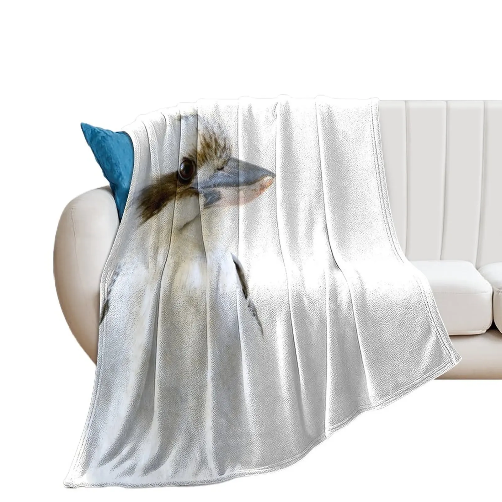 Kookaburra Looking Throw Blanket Camping Warm Blankets