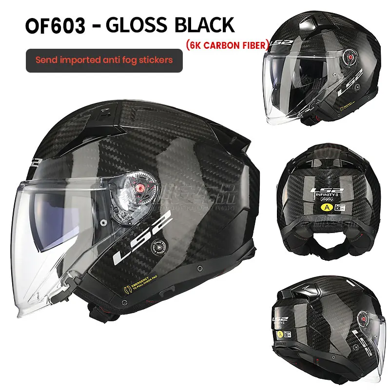 LS2 OF603 INFINITY II Retro Open Face Helmet Motorbike Scooter Jet Vintage Motorcycle Helmets Casco Moto