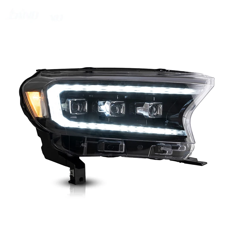 LED Headlamp Headlight With Three Lens SUV Head Lamp Assy For Ford Everest 2015 - 2019 Ranger