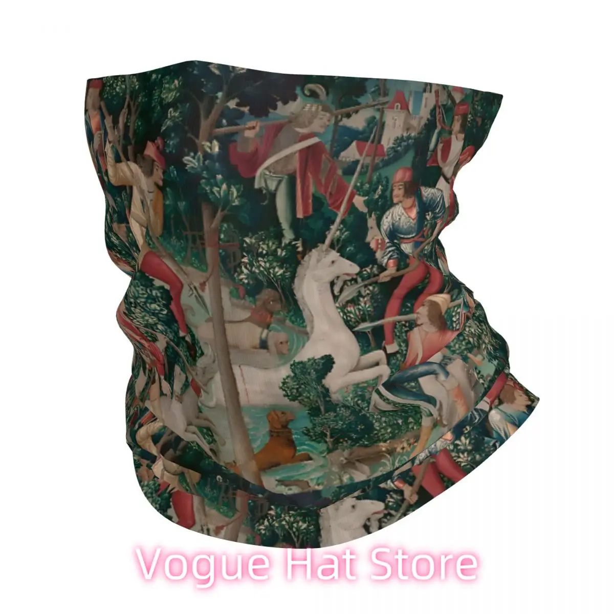 

Средневековая бандана для охоты на единорог, шарф с принтом, универсальный шарф для езды на велосипеде для мужчин, тонкий унисекс