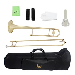 Gold SLADE Alto Trombone Bb Imported Brass Body Trombone Professional Musical Instrument with Mouthpiece Case