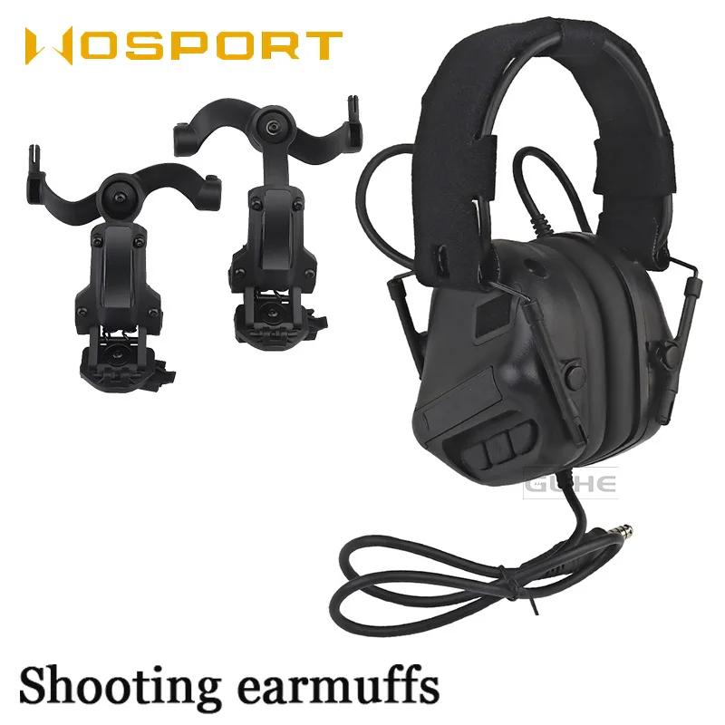 

Military tactical helmet earmuffs, electronic hearing protectors, soundproof shooting headphones