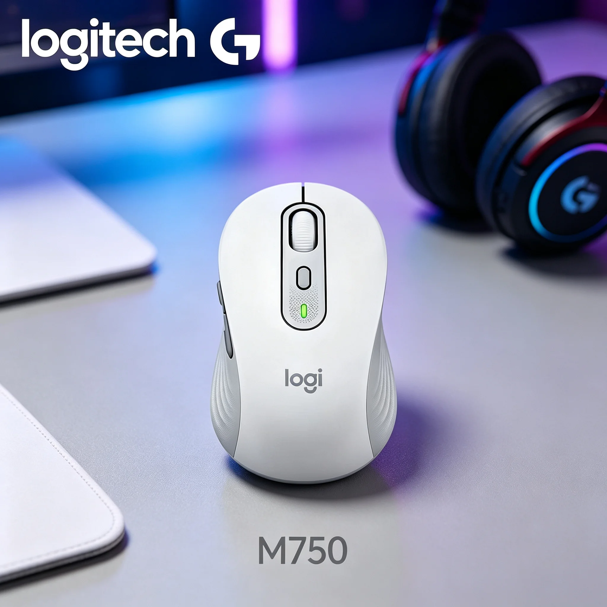 Logitech M750 Multi‑Device Pairing Wireless Mouse Switch Freely Between Laptop Tablet PC For Home And Office Work Scenarios