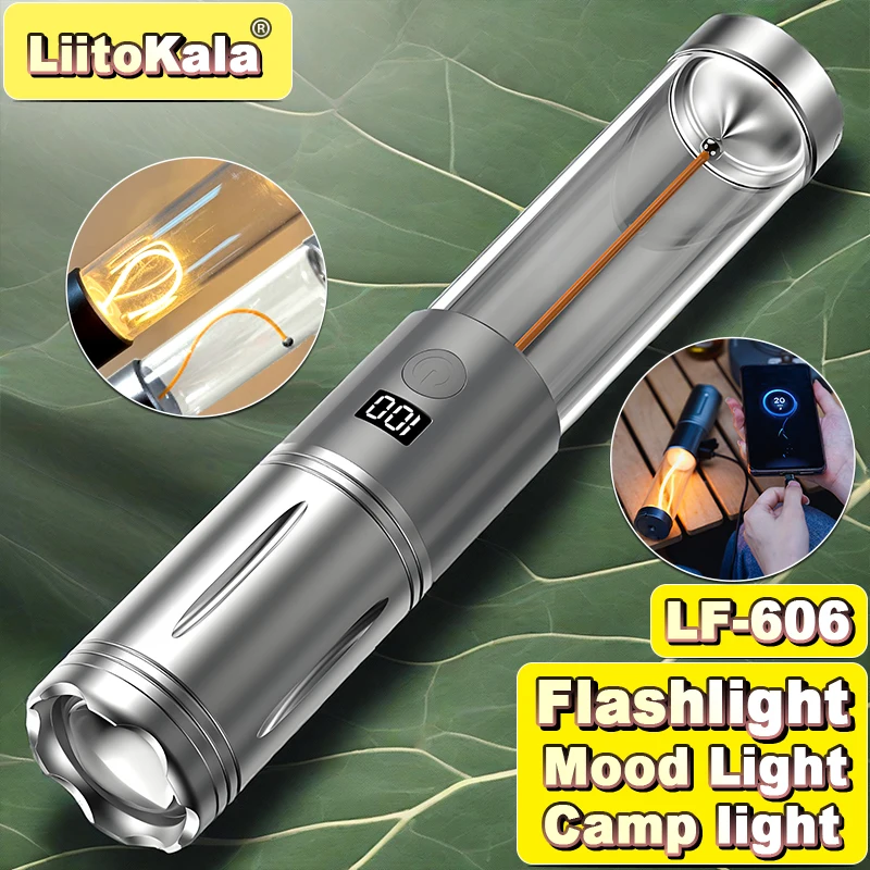 

Portable Rechargeable LED Camping Light with Tungsten/Laser Modes, 2500mAh Battery, 4H Charge, ABS+Aluminum Shell, 218g Compact
