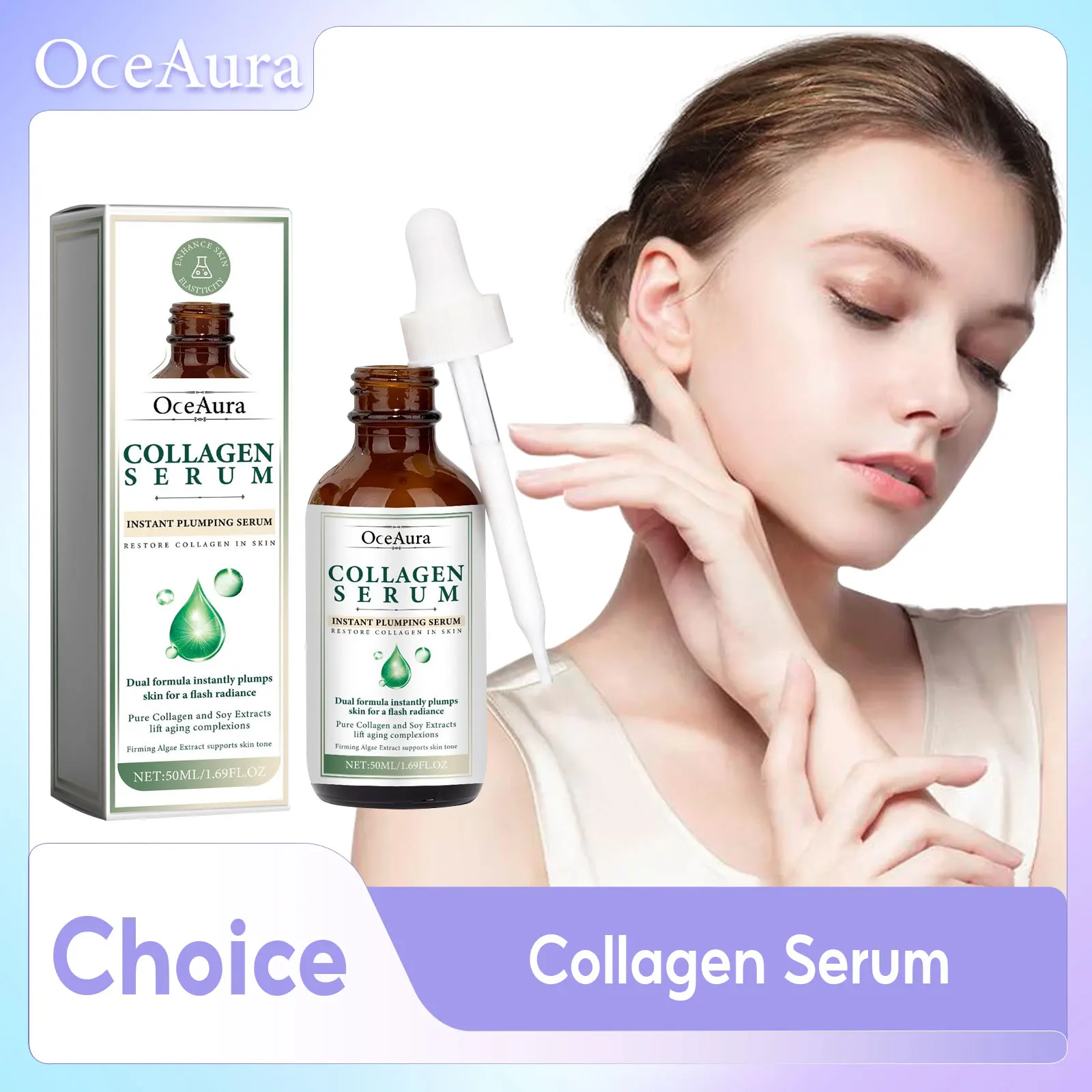 

Collagen Essence For Lifting Firming Facial Skin Moisturize Smooth Wrinkle Reduce Fine Lines Rejuvenation Face Volumizing Serum