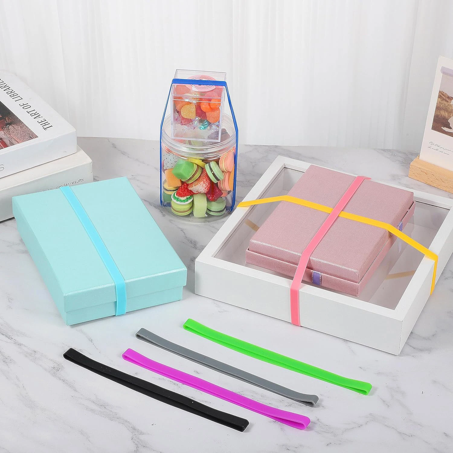 Imagem -04 - Elastic Binding Belt para Notebook Elástico Office Gift Packaging Cor Aleatória 12 Pcs
