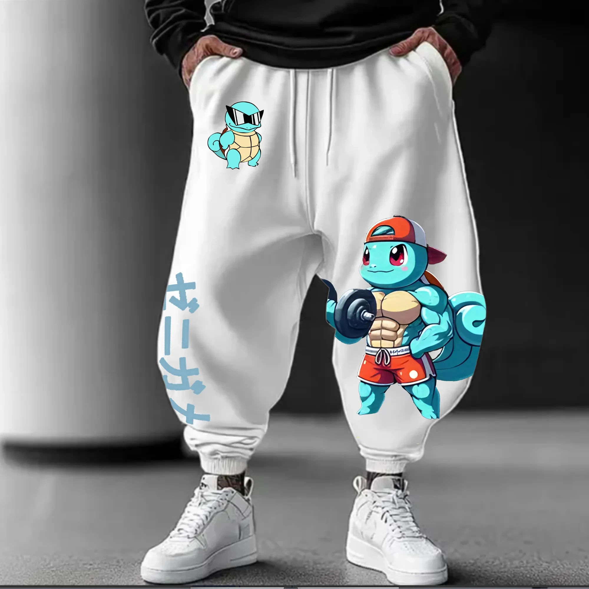 

The Weidong Pokemon Collaboration Sports Pants for Men, Autumn American Running Training, Are Loose-fitting