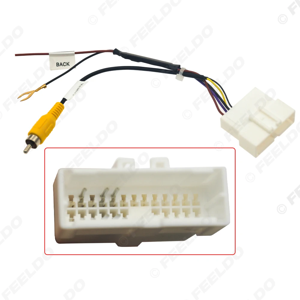 Car Parking Rear Camera Video Plug Converter RCA Cable For Mitsubishi Outlander 2023 26Pin