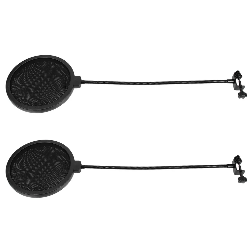 

2Pcs Microphone Windscreen Shield Handheld Mic Pop Filter Cover Clip for Recording Live Streaming Protection Pop Filter for Mic