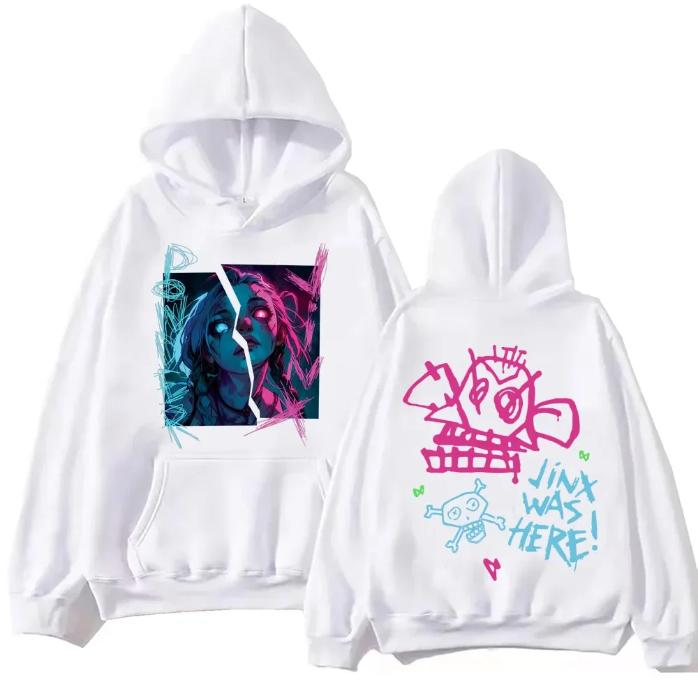 Arcane-Jinx  Hoodie Harajuku Hip Hop Pullover Tops Sweatshirt Fans Gift Hoody