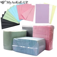 125 Uds. Cubierta para mesa de tatuaje, almohadilla limpia impermeable, tatuaje desechable para uñas, mantel de papel de felpa de algodón DIY, herramientas de belleza para decoración de uñas