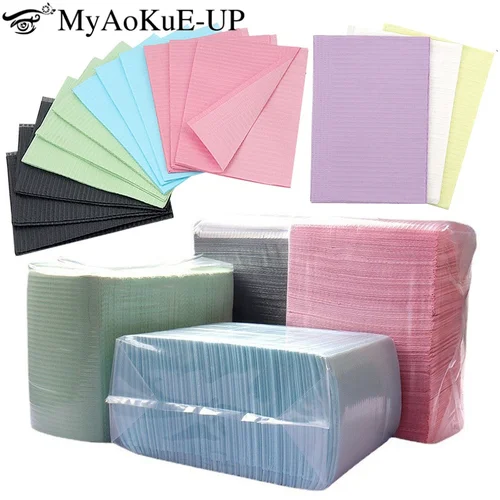125 Uds. Cubierta para mesa de tatuaje, almohadilla limpia impermeable, tatuaje desechable para uñas, mantel de papel de felpa de algodón DIY, herramientas de belleza para decoración de uñas