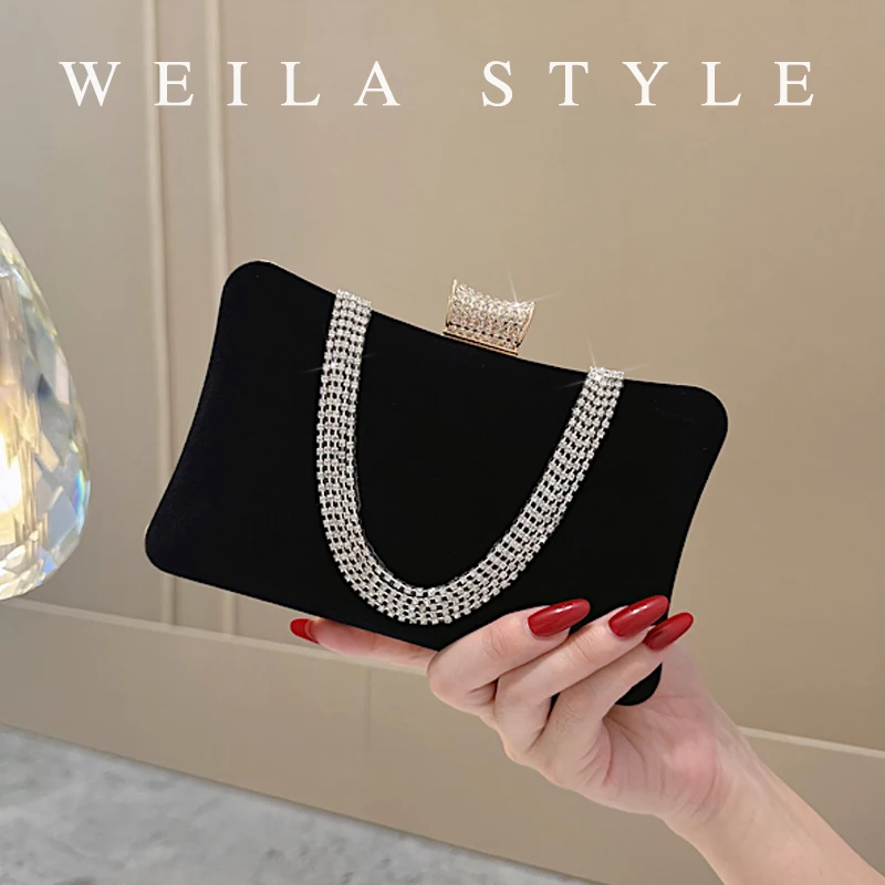 

Crystal Decor Glamorous Evening Purse, Vintage Banquet Clutch Handbag, Women’s Elegant Dinner Bag for Music Carnival Festival