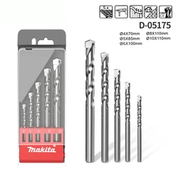 Original Makita D-05175 Impact Drill Bit 5PCS Set Concrete Building Dedicated Drill Bit Electrical Tools Fittings