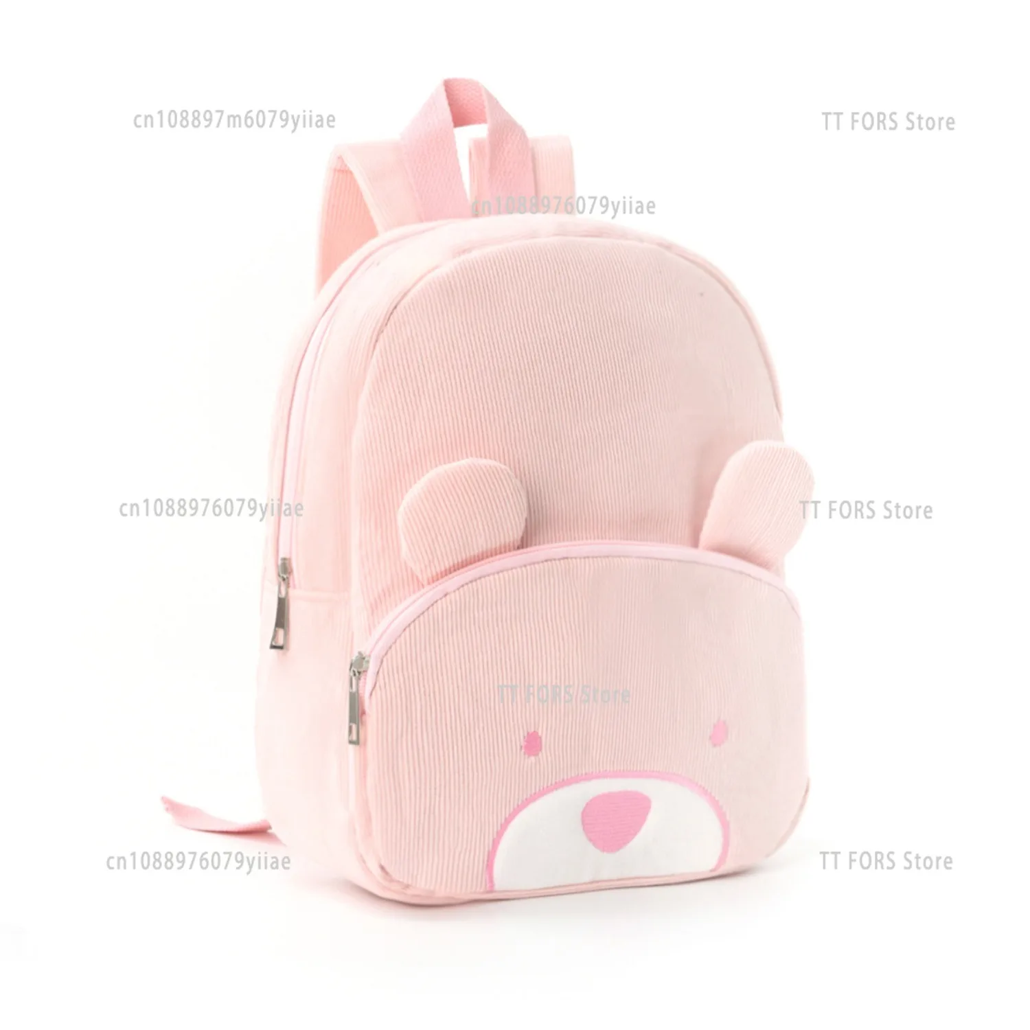 かわいい幼児用バックパック 漫画のクマ コーデュロイ 大容量バックパック 就学前のお子様に適しています 誕生日 ホリデーギフト