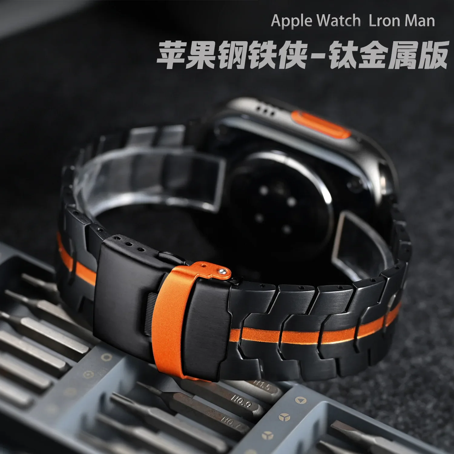 ไทเทเนียมโลหะสําหรับ Apple Watch Band 49 มม.45 มม.41 มม.46 มม.42 มม.44 40 มม.เข็มขัด iWatch Series Ultra 10 9 8 7 6 5 SE 4 3