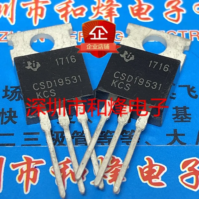 Free shipping    CSD19531KCS  TO-220 100V 100A       20PCS