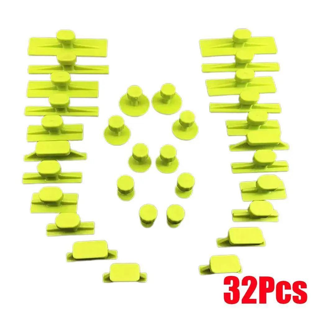 

32pcs Paintless Car Body Dent Removal Pulling Tabs T Slide Hammer Metal Surface Automobile Dent Repair Tools