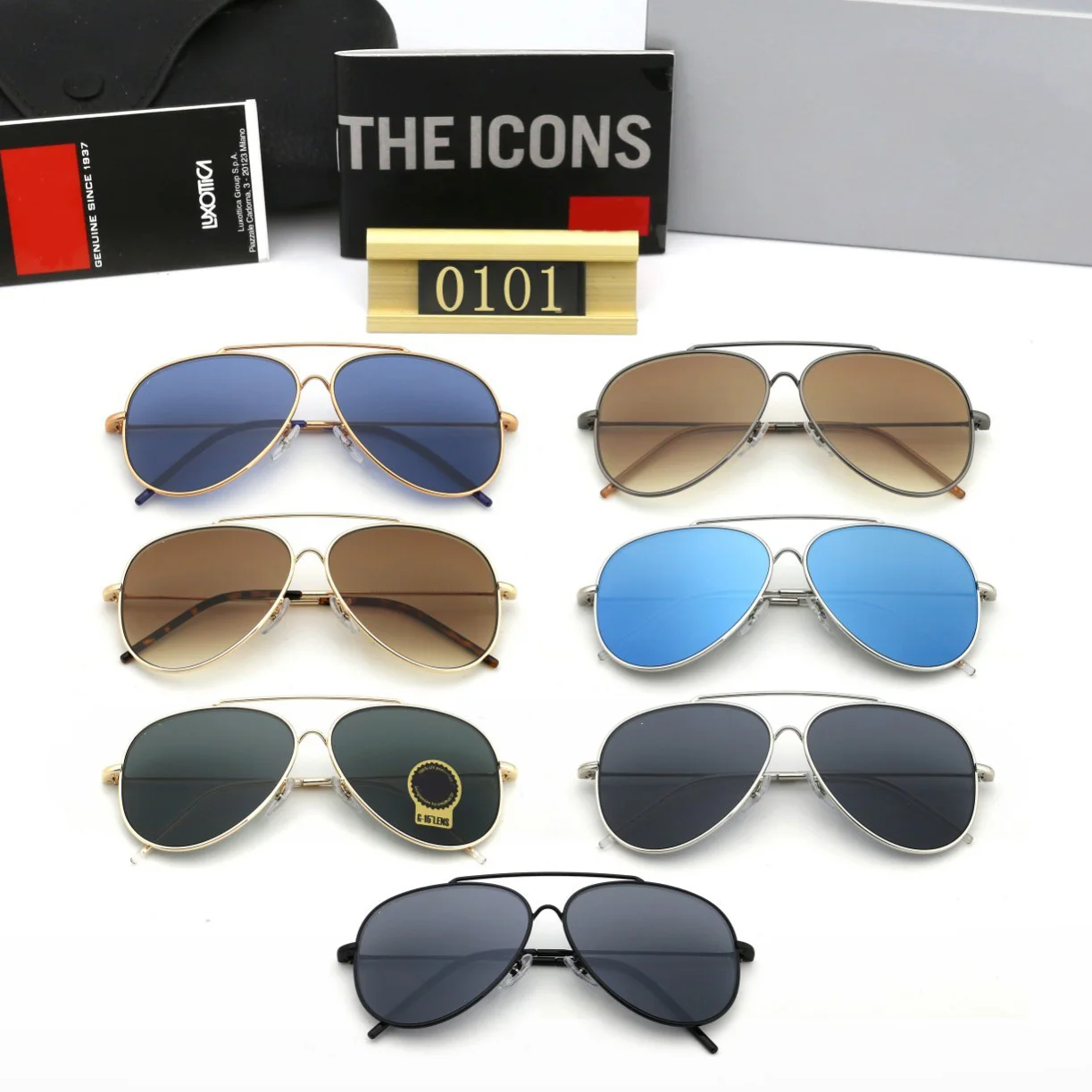 2025 New RB Oval Frame Fashion Pilot Sunglasses Men's and Women's Styles Gradient Color Lens UV Protection