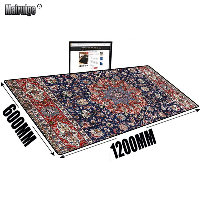 

Persian Carpet Mouse Pad Xxl Extended Pad Mouse for Computer Hot Pad 120x60cm Cool Mat Anti-slip Carpet Rug Pc Gemer Desk Mat