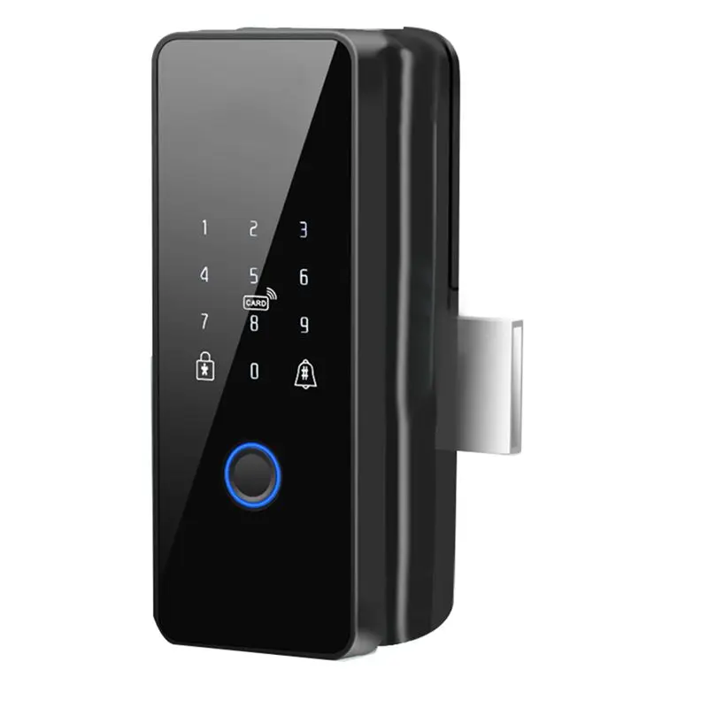 

ABRW-Водонепроницаемый умный дверной замок Tuya Wifi с функцией распознавания отпечатков пальцев, электронный замок для стеклянных дверей