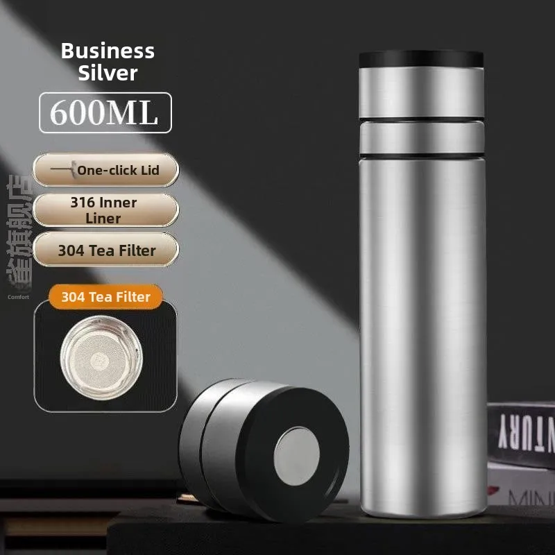 

Портативная изолированная бутылка для воды, большая емкость, отдельная крышка, одно касание, открытая версия для мужчин и женщин, пузырьковый чай, заваривание, подходит для студентов