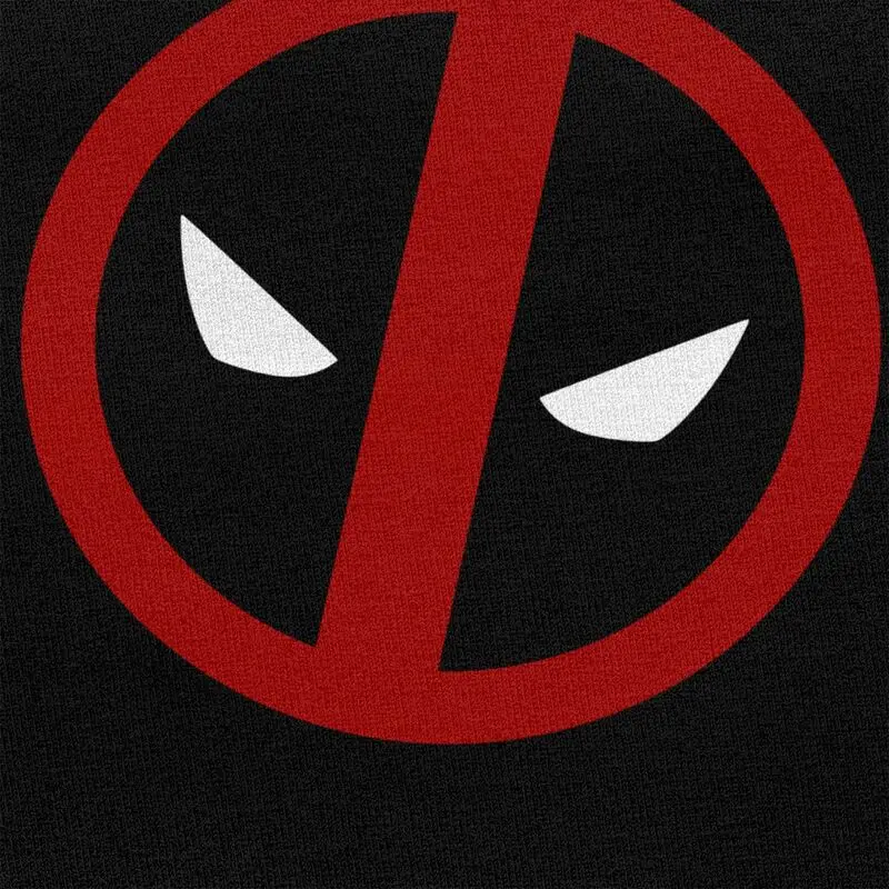 Custom Superhero Tshirt for Men Short Sleeve Casual T Shirt Cool Deadpool Sympol T-shirt Slim Fit 100% Cotton Tee Gift