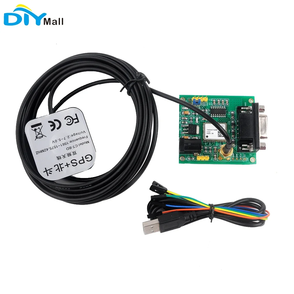 

M8T GPS Module Glonass GLNS Development Board RS232 with GPS Antenna Female to Female Cable for Arduino