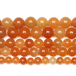 Natural Stone Red Aventurine Beads In Loose 15