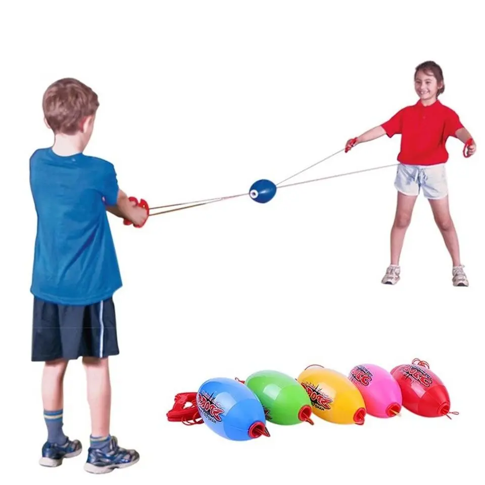 Pelotas de velocidad elásticas interactivas para niños y adultos, entrenamiento sensorial al aire libre, juego deportivo, juguete, pelota de tracción manual para niños