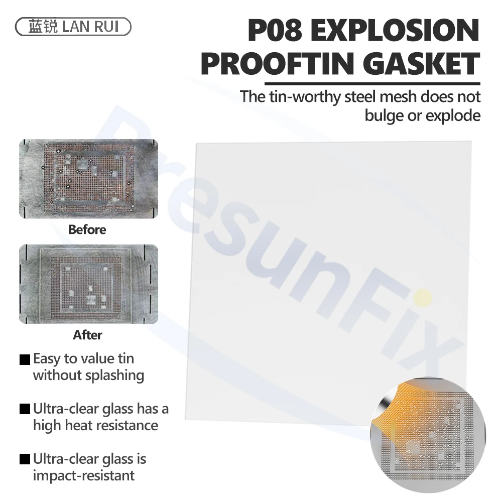 

LANRUI P08 Explosion-proof Tin Gasket High Heat Resistance for Mobile Phone Tablet Repair Soldering Anti-Splatter Solder Tool
