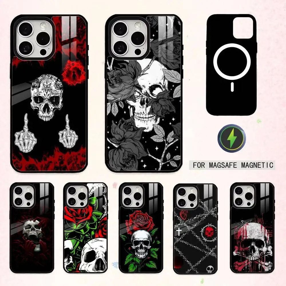

Hype S-Skull Phone Case For iPhone17,16,15,14,13,12,11 Plus,Pro Max Magnetic For Magsafe Wireless Charging