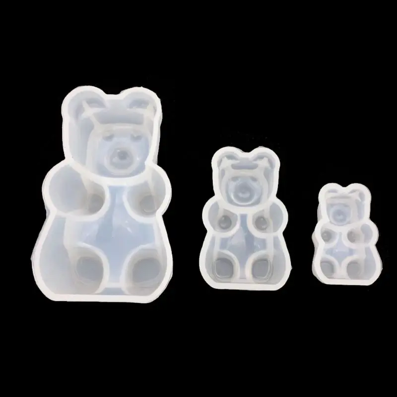 E0BF Gummy Bear Snoep Siliconen Mal Taart Chocolade Fondant Hars Hanger Sieraden DIY