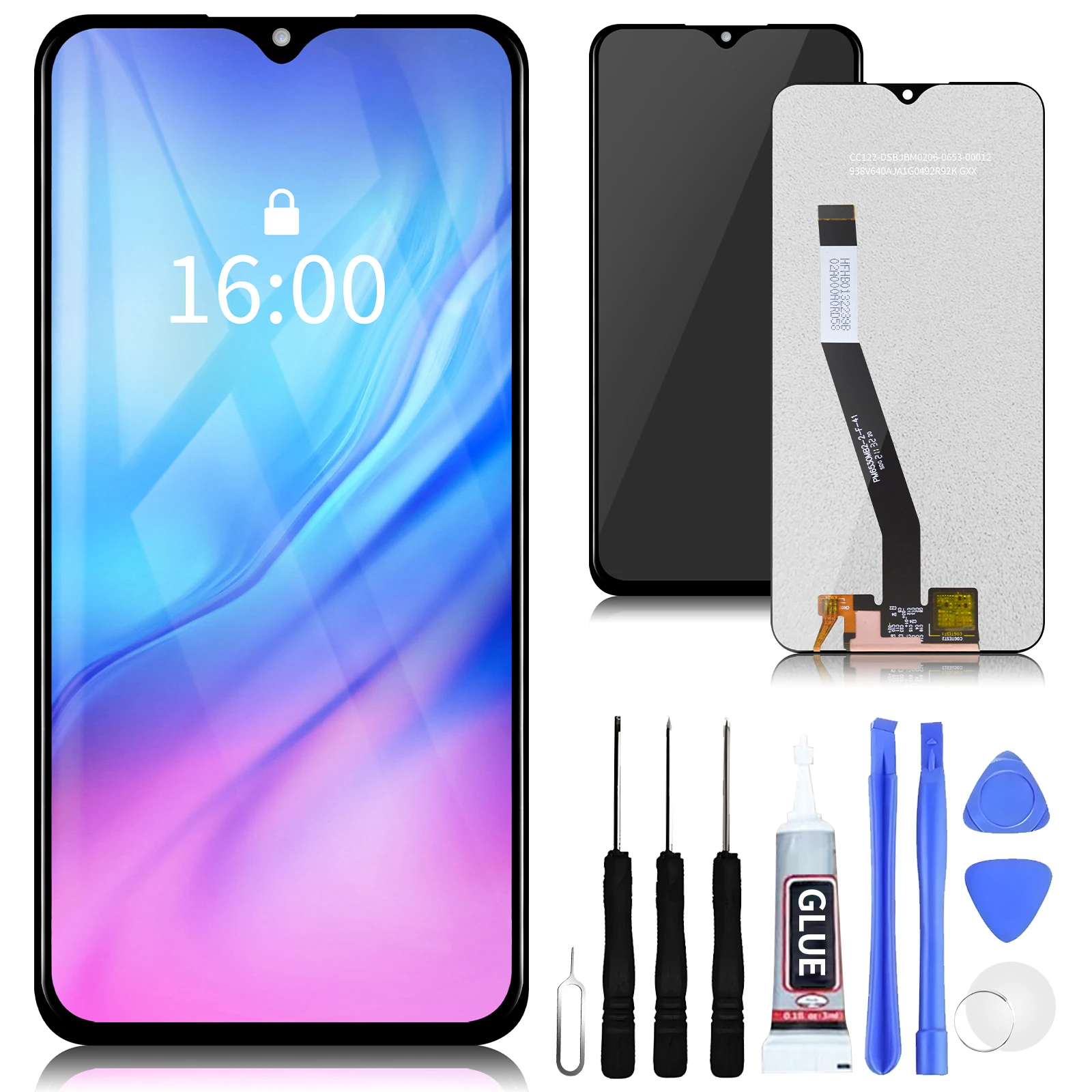 Pengganti layar Digitizer, LCD Original 6.53 inci untuk Xiaomi Redmi 9 Display layar sentuh pengganti layar Digitizer