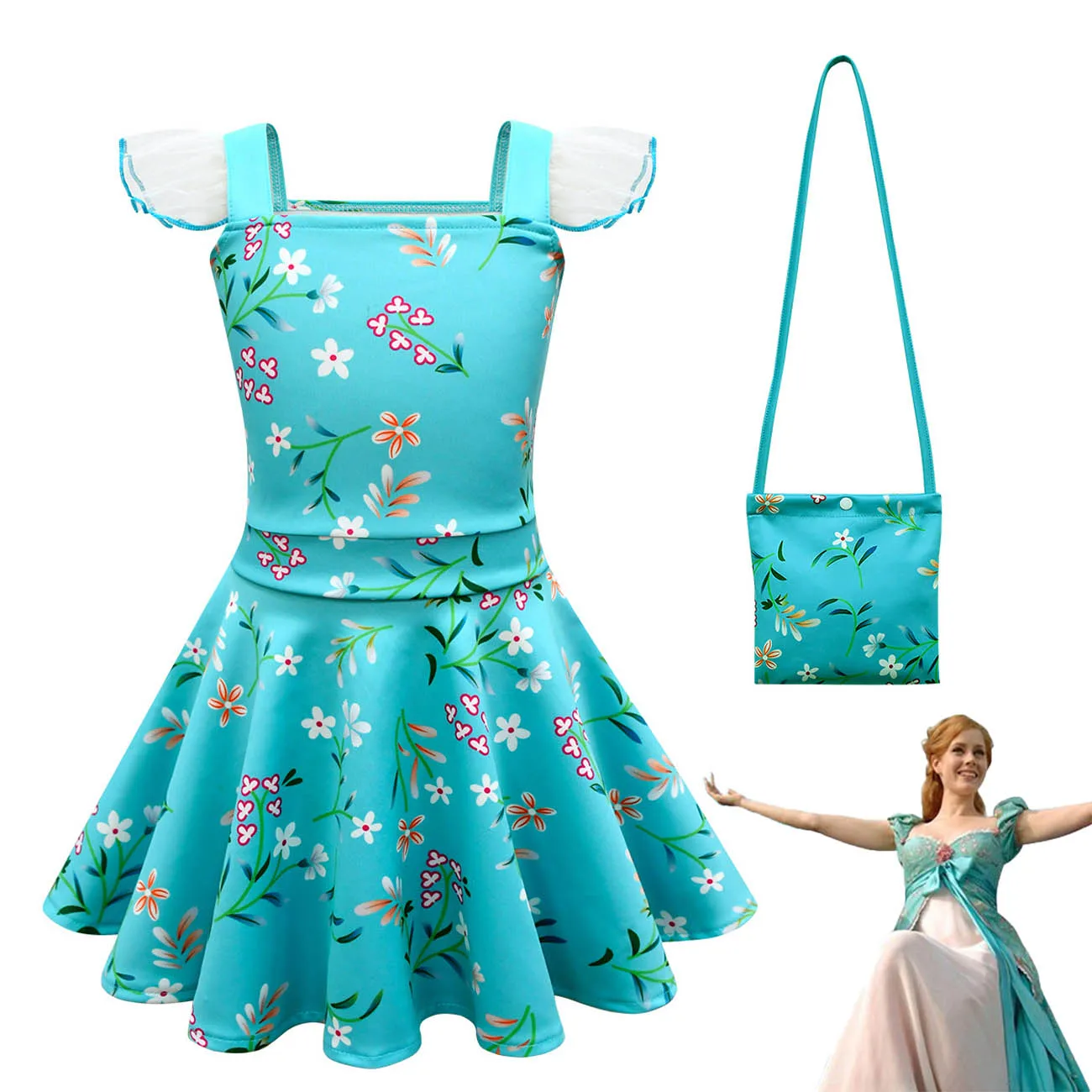 

Kids Summer Clothes Girls Enchanted 2 Dress Fashion Sling Princess Dresses Children Christmas Costumes Birthday Party Clothing