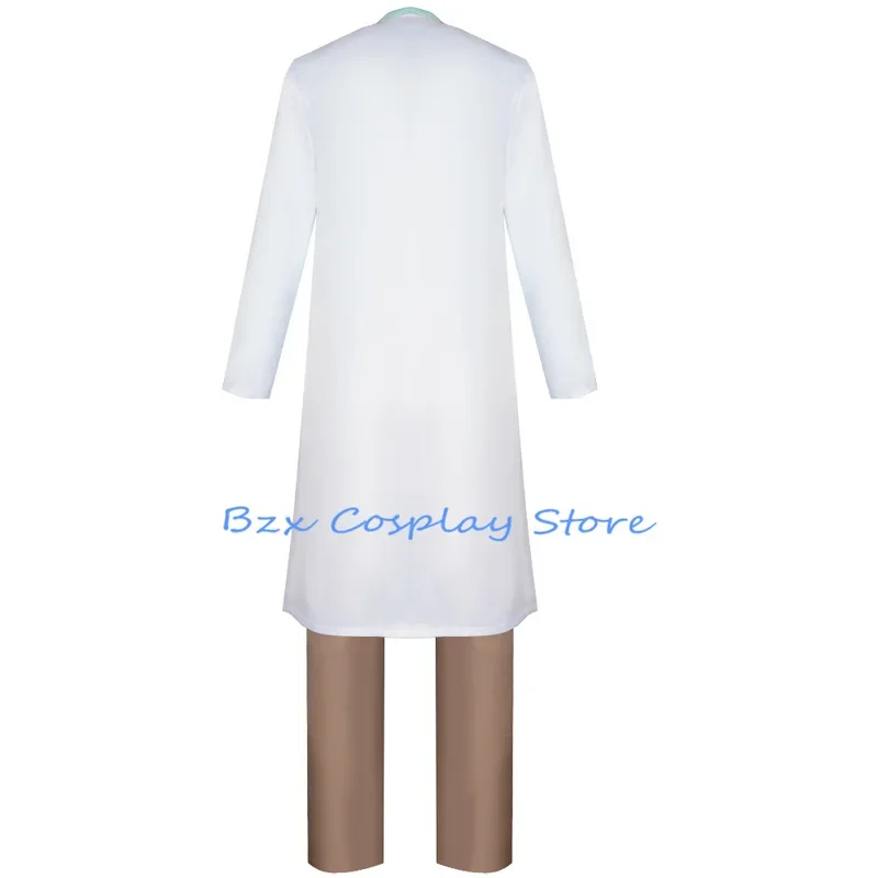 العلماء عبقرية ريك تأثيري أنيمي زي موحد ملابس هالوين كرنفال البدلة للرجال طفل