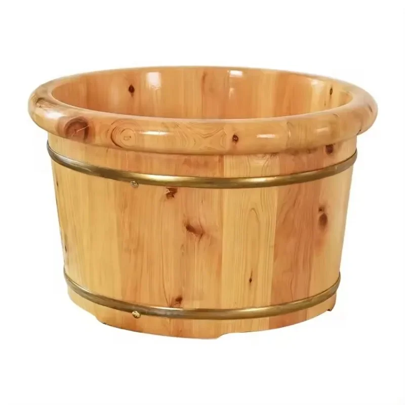 Handmade Thick Cedar Wood Health Preservation Foot Tub Spa Foot Environmental Protection Bath Bucket