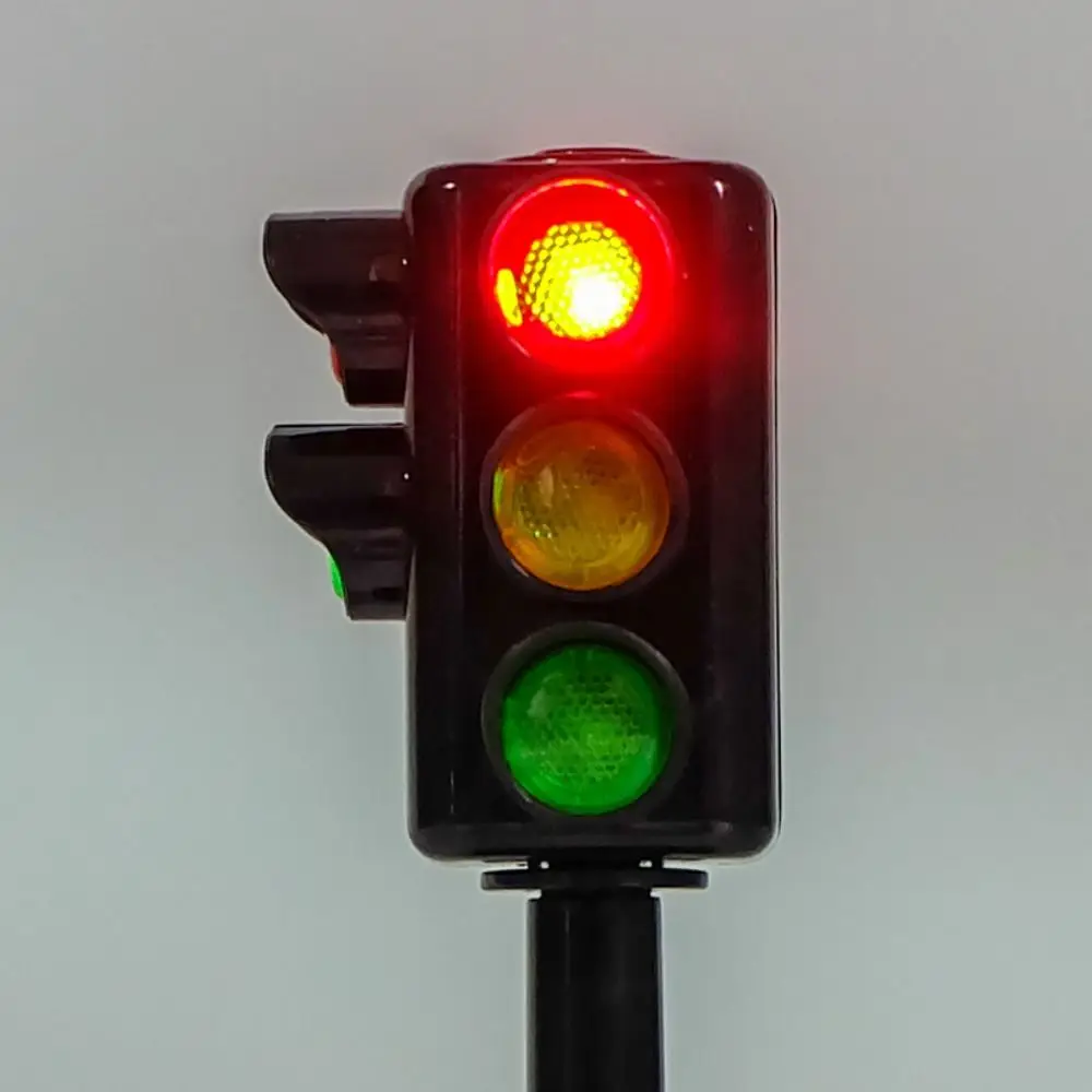 Plastic Traffic Light Model LED Acousto Optic System Model Road Light Traffic Safety Mini Mini Traffic Light Children Gifts