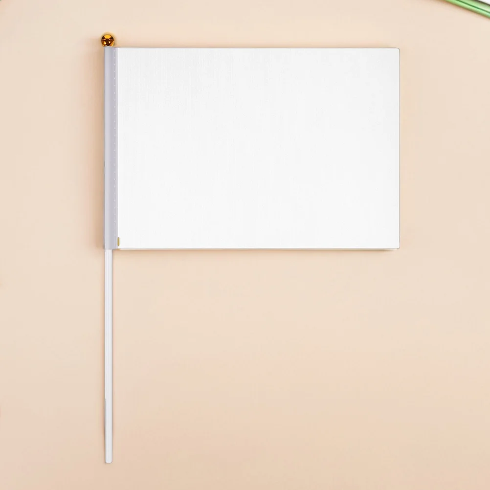 

30pcs Handheld Flags On Sticks: Blank Referee Signal Flags For Sports Events School Celebrations Outdoor Team Sports Durable