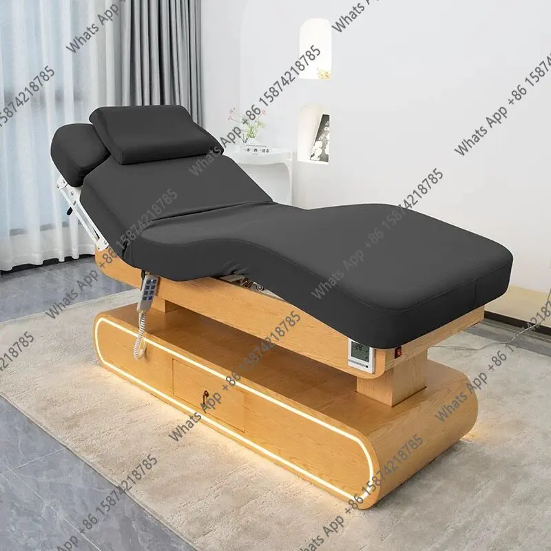 Electric lifting beauty bed Heated massage  bed Ambient light Multifunctional beauty bed Health center Beauty shop