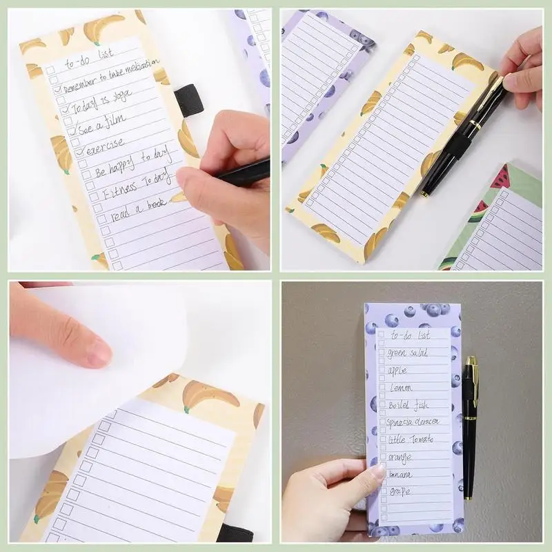 Magnetic Shopping List Pad Refrigerator Grocery List Notepad Multi-Purpose Thick Paper Memo Notepad For Filing Cabinet Locker