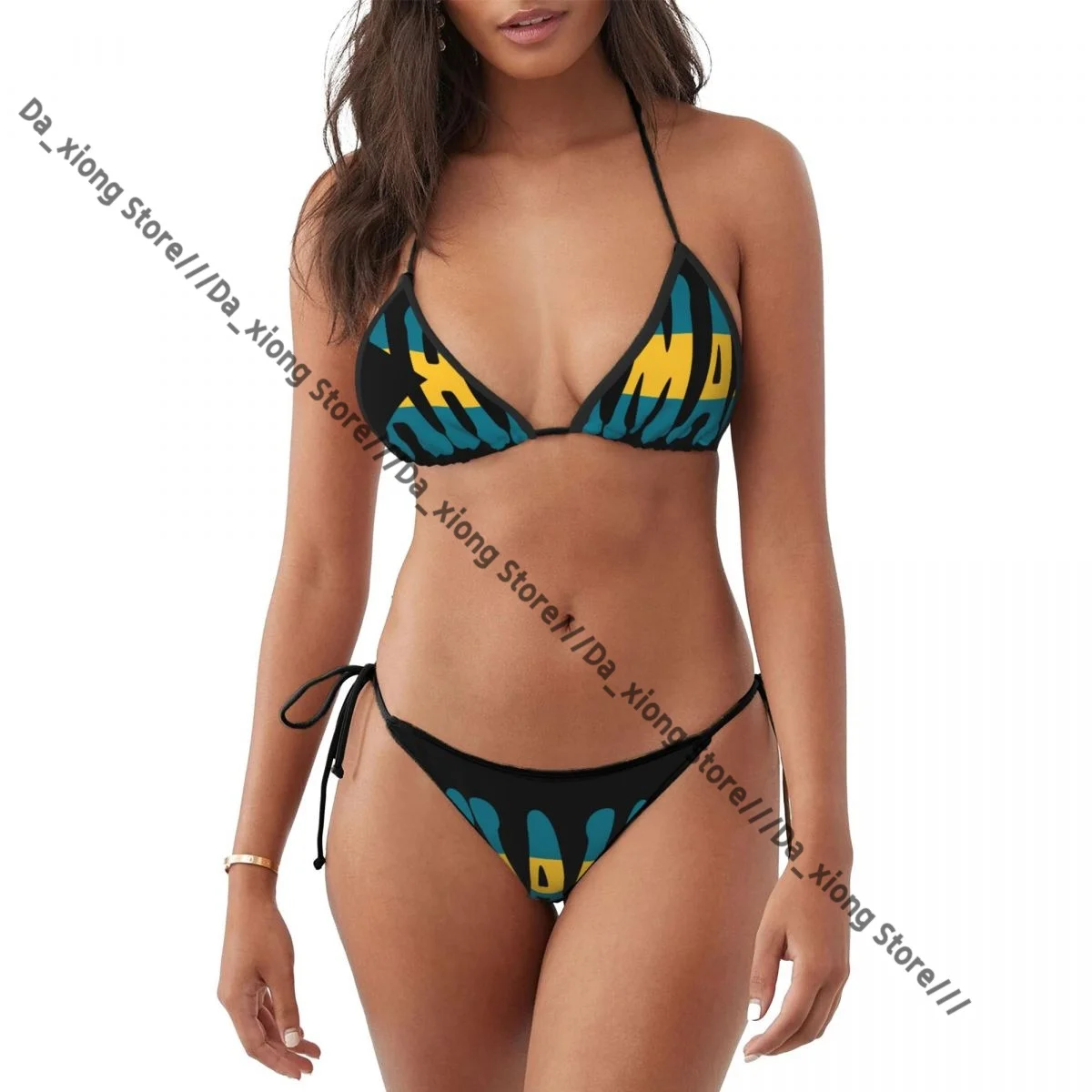 Frauen Bikini Sexy Bademode Bahamas Flagge Badeanzug Tangas Badeanzüge Beachwear Sommer Brasilianische Biquini