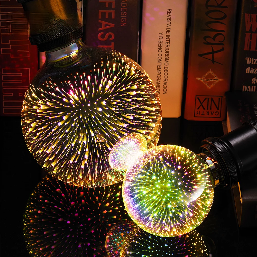 

Retro Firework Novelty Light Led Lamp E27 220v 110v A60 ST64 G80 G95 G125 Light Bulb LED 3D Decoration Holiday Lights Bulb